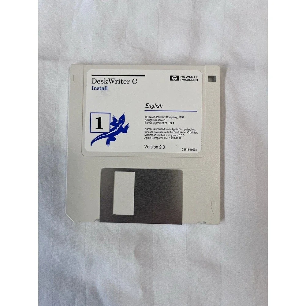 HP DeskWriter 550C C Software Install Floppy Disk Lot & Manuals Mac Vintage